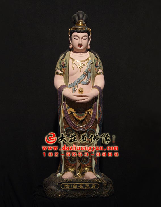 生漆脱胎自在天身彩绘塑像正面照 生漆脱胎自在天身彩绘塑像正面照