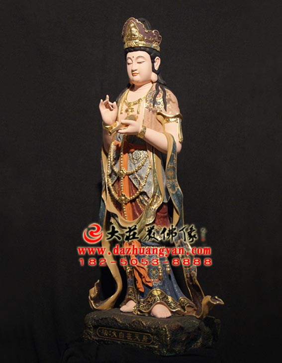生漆脱胎大自在天身彩绘塑像侧面照 生漆脱胎大自在天身彩绘塑像侧面照