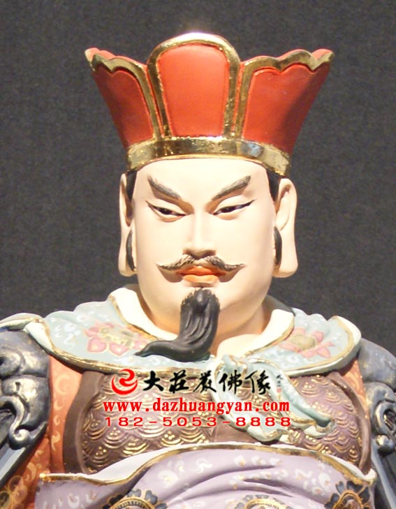 生漆脱胎毗沙门身彩绘塑像特写 生漆脱胎毗沙门身彩绘塑像特写