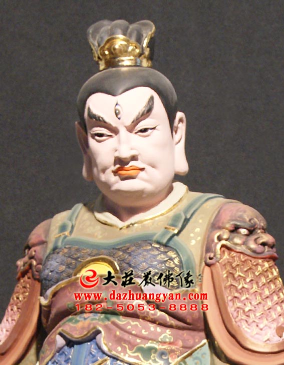 生漆脱胎三十二应身之紧那罗王身彩绘塑像特写 生漆脱胎三十二应身之紧那罗王身彩绘塑像特写