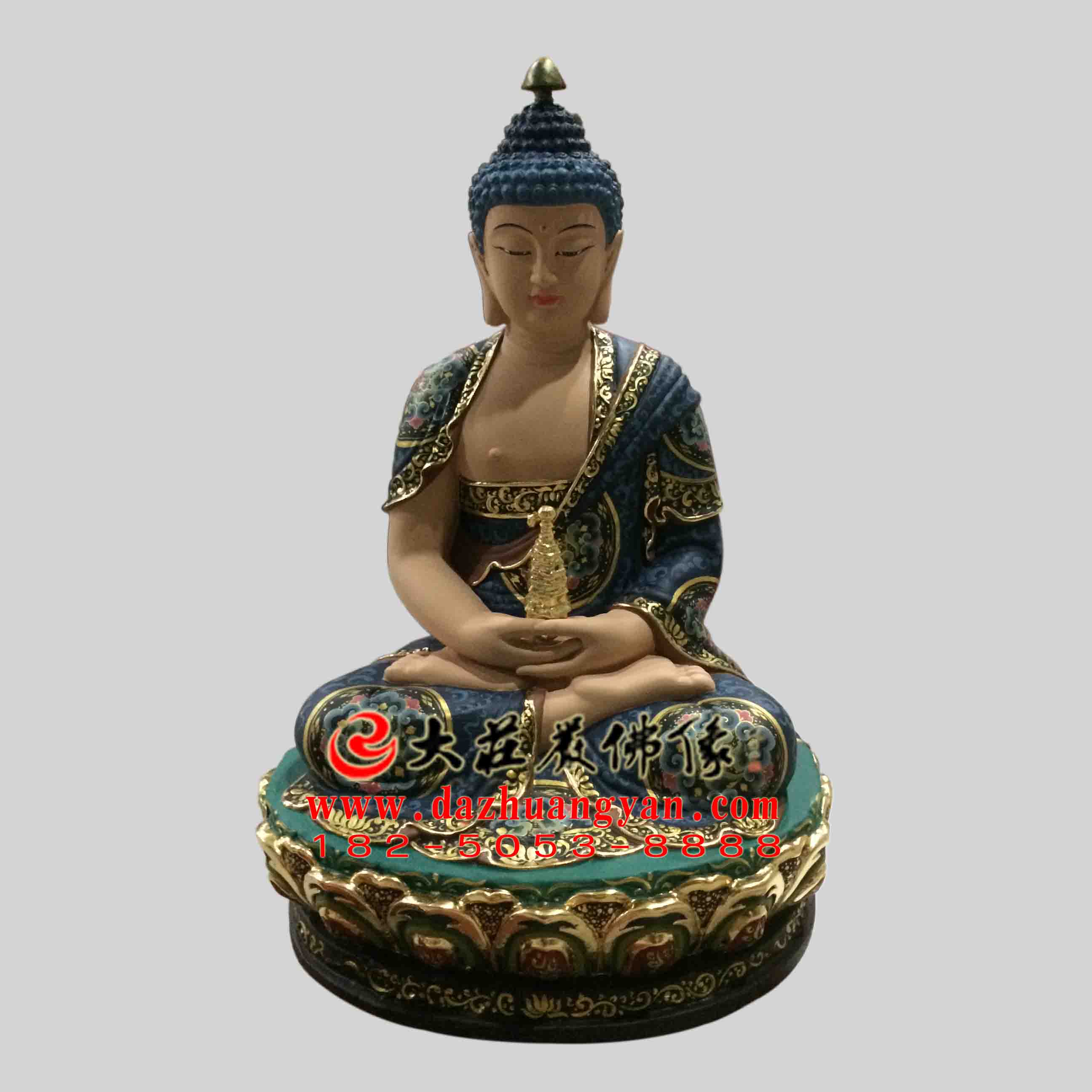 彩绘描金生漆脱胎药师佛坐莲塑像 彩绘描金生漆脱胎药师佛坐莲塑像